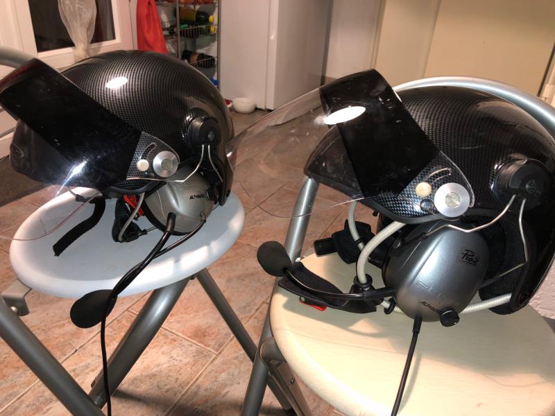 ulm  -  occasion - lot casques aviajet pro - ulm multiaxes occasion