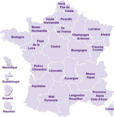 Carte France ULM